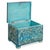 Oriental Blue Painted Pitara Box, 1940s For Sale - Image 3 of 10