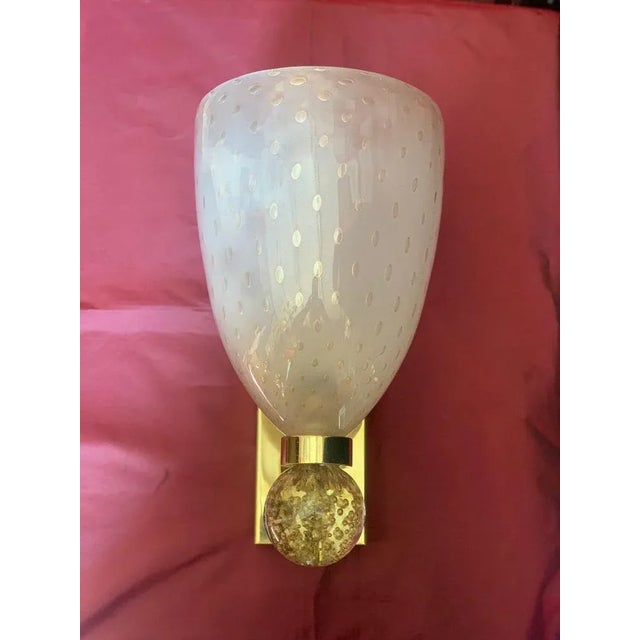 Murano Wall Lamps by Barovier & Toso, 1960s, Set of 2 For Sale - Image 3 of 12