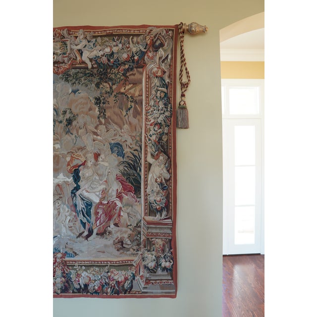 1990s Vintage Tapestry Depicting Angels For Sale - Image 5 of 18