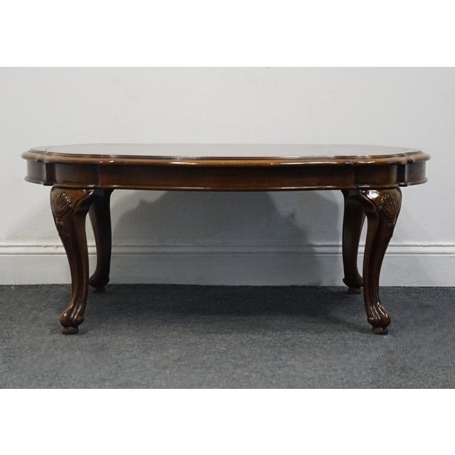 Late 20th Century Century Furniture Chardeau Collection French Provincial 42" Oval Accent Coffee Table For Sale - Image 5 of 8