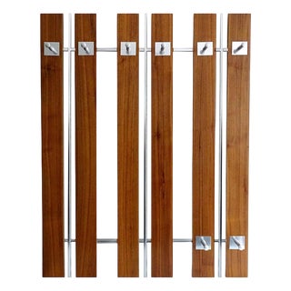 Large Scandinavian Teak Coat Rack For Sale