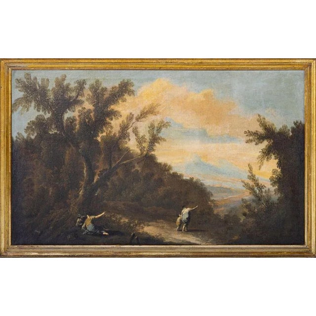 British School Artist, Landscape with Figures, 19th Century, Oil on Canvas, Framed For Sale - Image 6 of 6