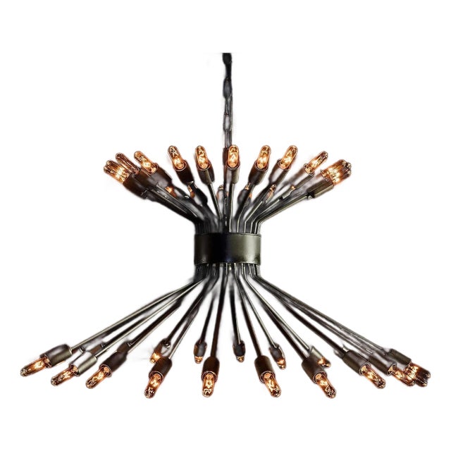NOIR Mancini Chandelier, Black Iron For Sale