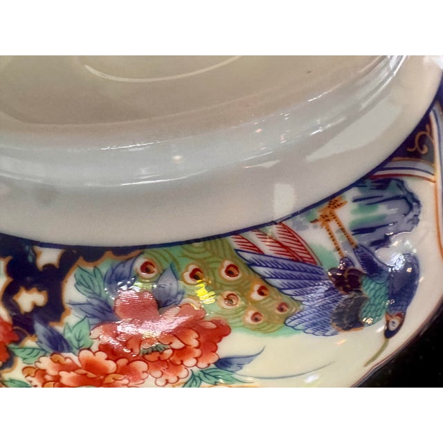 Mid 20th Century Vintage Japanese Arita Imari Peacock Bowls Signed - Set of 12 For Sale - Image 5 of 10