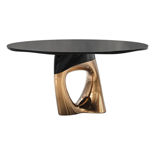 "Modena" Round Table with Bronze and Stainless Steel, Handmade Bizimyer Furniture. Unmatched. Unrivalled. Designed by...