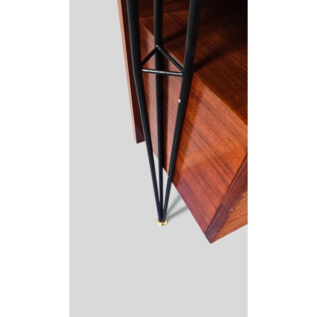 Metal Mid-Century Italian Wall Unit Bookcase with Cabinet Bar, 1960s For Sale - Image 7 of 18