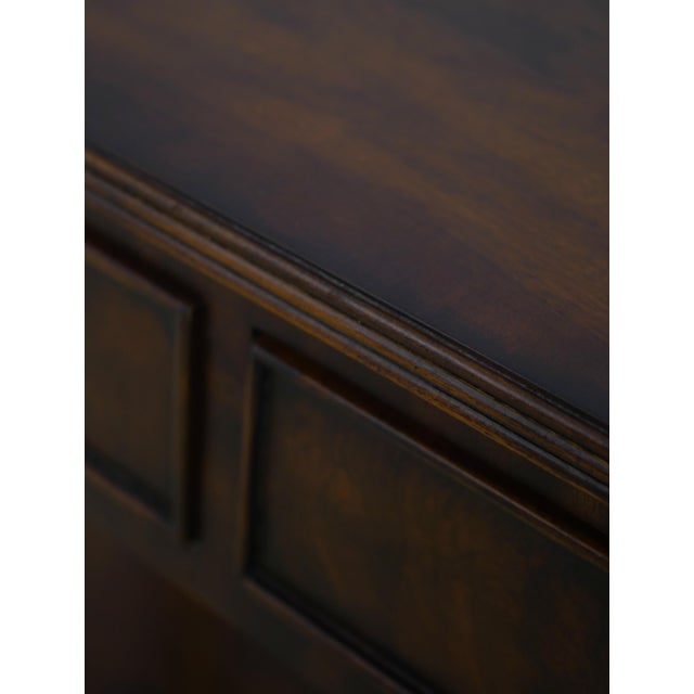 1960s Maitland Smith Regency Style Mahogany Inlaid 2 Tier Server For Sale - Image 15 of 18