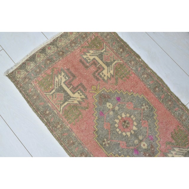 1960s Wool Pink Turkish Rug For Sale - Image 4 of 6