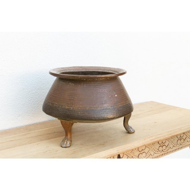 Large Antique English Copper Cauldron For Sale - Image 4 of 10