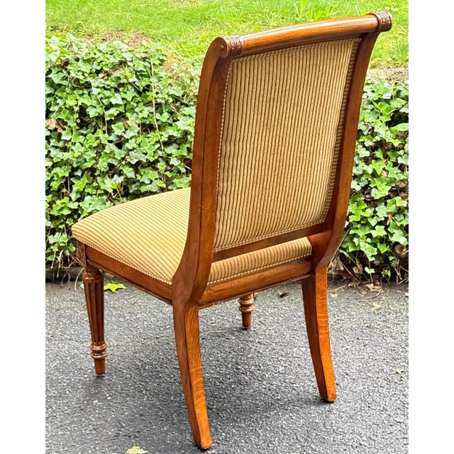 Beige Ethan Allen “Addison” Townhouse Collection French Regency Side Chairs - Set of 8 For Sale - Image 8 of 12