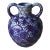 Late 20th-Century Safi-Style Earthenware Dual-Handled Pottery Vessel Drenched in Deep Cobalt Blue & Byzantium Purple, Mexico For Sale