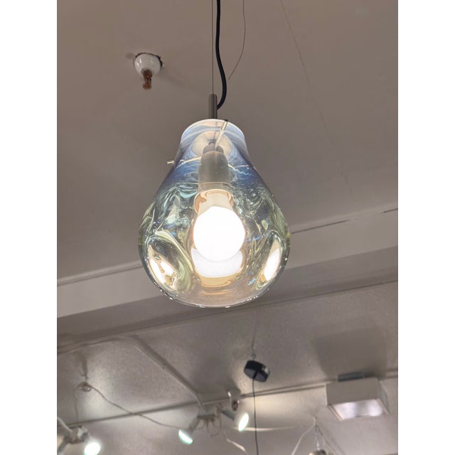 Mid-Century Modern Ota Svoboda for Bomma Small Soap Pendant, Blue For Sale - Image 3 of 13