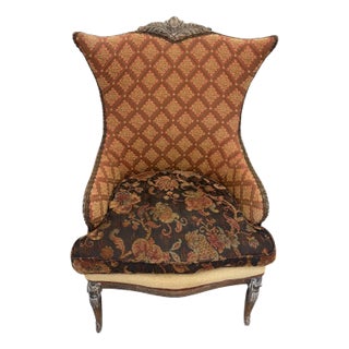 E J Victor and Carol Hicks Bolton Wingback Chair For Sale
