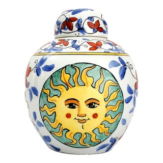 Ginger Jar Flowers & Sun Face For Sale