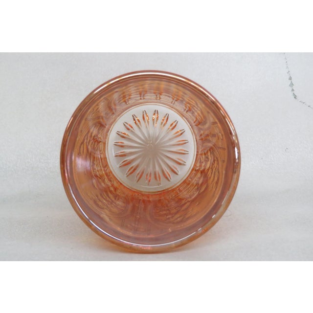 Mid 20th Century Imperial Carnival Glass Marigold Orange Windmill Pattern Tumbler For Sale - Image 5 of 11