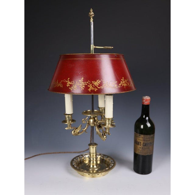 19th Century French Brass Bouillotte Table Lamp, 1880 For Sale - Image 3 of 18