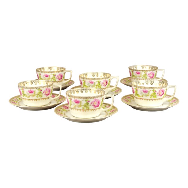 Austrian Tea Set, 1890s, Set of 6 For Sale