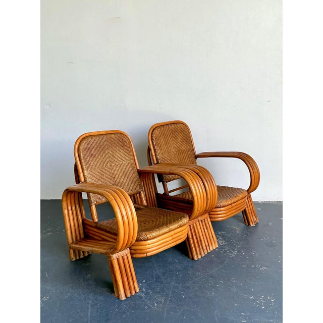 Vintage Bent Rattan Lounge Chairs - A Pair For Sale - Image 15 of 18