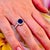 Blue Natural Sapphire Diamond Ring Size 7 14k White Gold 2.51 Certified For Sale - Image 8 of 10