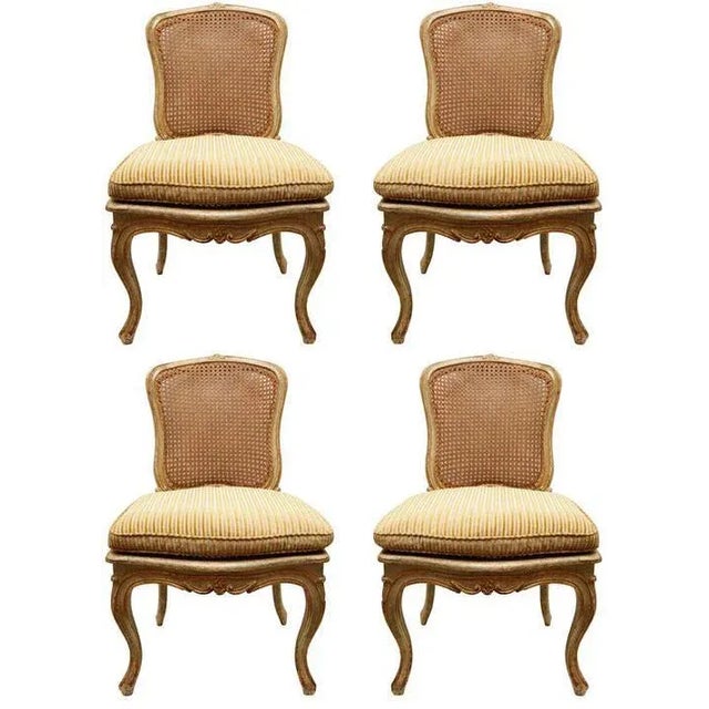 18th Century 18th C. French Painted Cane-Back Chairs Set of 4 For Sale - Image 5 of 10