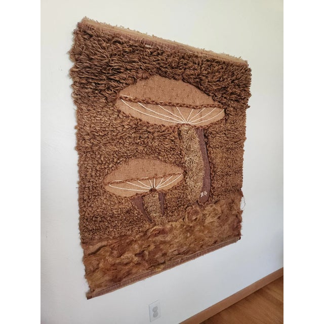 Mid-Century Modern Don Freedman Mushroom Fibre Artwork Tapestry For Sale - Image 3 of 10