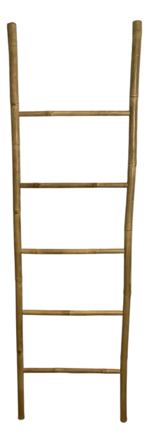 Rustic Display Ladder Rack in Bamboo, 1960s