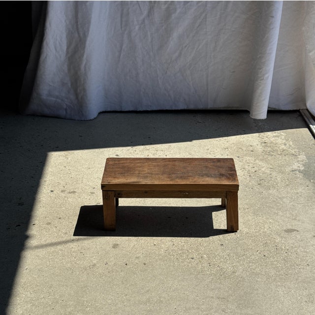 Small Antique Rectangular Four-Legged Teak Bench, Indonesia, 1980s For Sale - Image 4 of 18