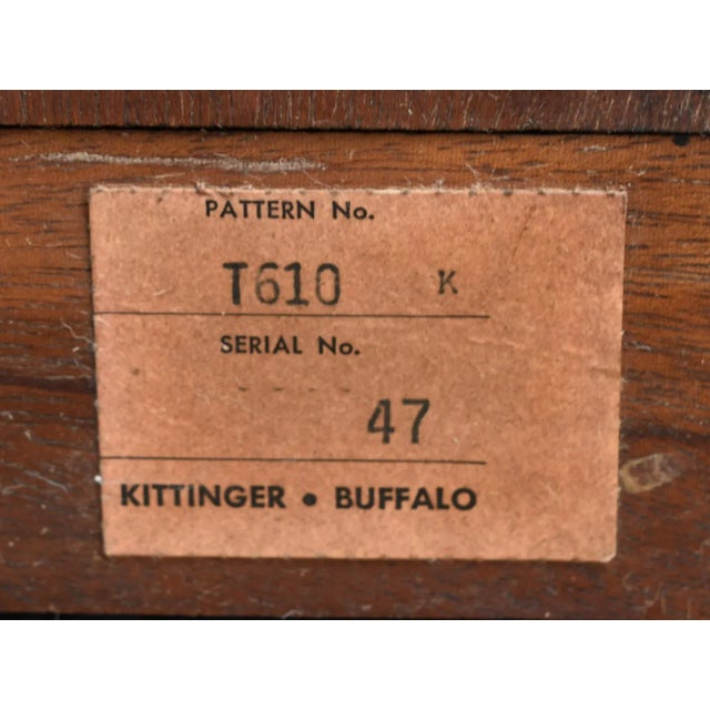 Kittinger Cherry Wood Cabinet Vintage 2 Door Pull Out Tray Nightstand Server For Sale - Image 11 of 12
