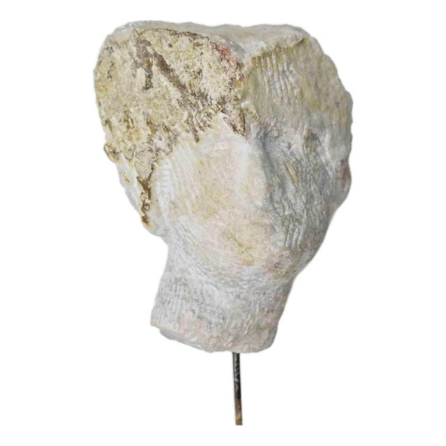 Sirio Pellegrini, Head Sculpture, 1960s, Stone For Sale