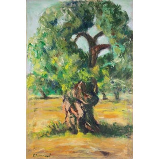 Pino Romanò, Olive Tree, Oil Painting, 1990s For Sale