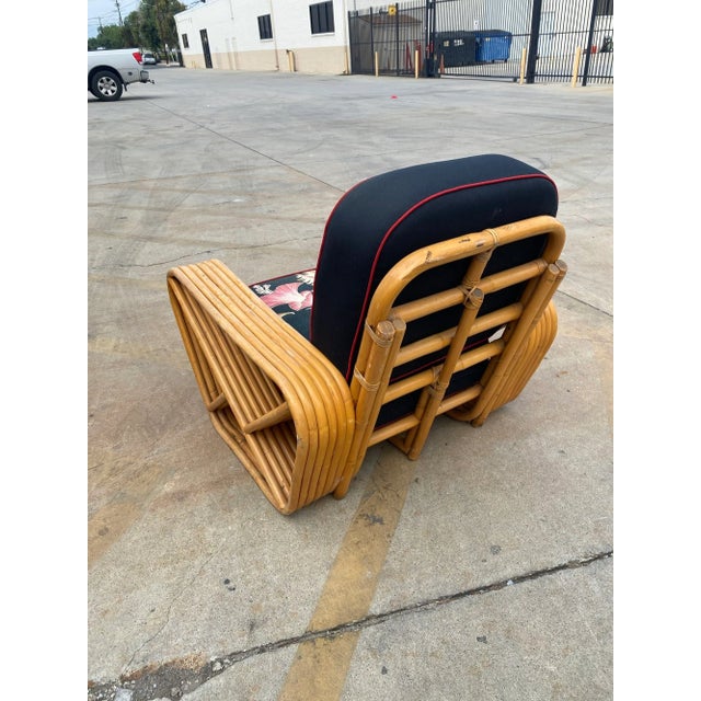 Restored MCM Frankl Style Six-Strand Rattan Sofa, Table, Chair Livingroom Set For Sale - Image 12 of 14