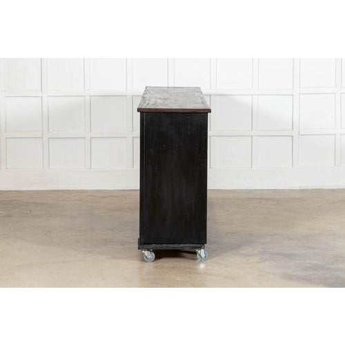 Large 19th Century English Ebonised Mahogany Dresser Base, 1890s For Sale - Image 10 of 18