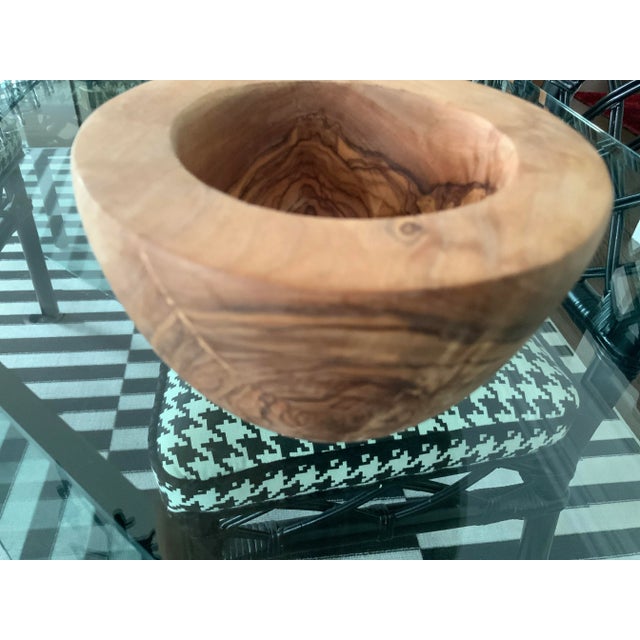Mid-Century Modern 1970s Handmade Wood Burl Bowl For Sale - Image 3 of 11