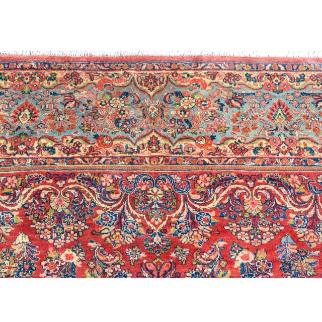 Textile Early 20th Century Square Sarouk Rug For Sale - Image 7 of 12