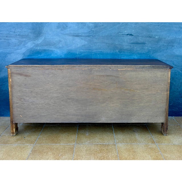 Spanish Renaissance Revival Oak Sideboard with Three Doors, 1930s For Sale - Image 12 of 12