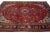 Traditional 1960s Red Vintage Heris Distressed Wool Rug Handmade With Medallion Design For Sale - Image 3 of 7