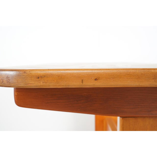 Vintage Wooden Refectory Trestle Table For Sale - Image 4 of 12