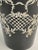 Metal Lattice Flower Floral Sterling Silver Overlay Black Amethyst Glass Vase For Sale - Image 7 of 10