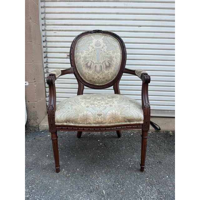 Henredo Schoonbeck Colllection Pair Louis XV Style Carved Armchairs For Sale - Image 14 of 18