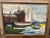 Mid-Century Modern Mid Century Painting of Sailboats in Harbor For Sale - Image 3 of 13