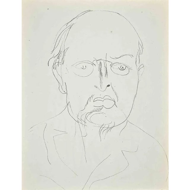 Study for Self-portrait is an original lithograph realized by Raoul Dufy in 1920. Good condition on a white paper. No...