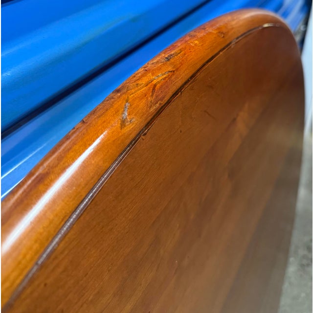 Ethan Allen “Maison” Wrought Iron Base Dining Table With One Leaf For Sale - Image 10 of 10