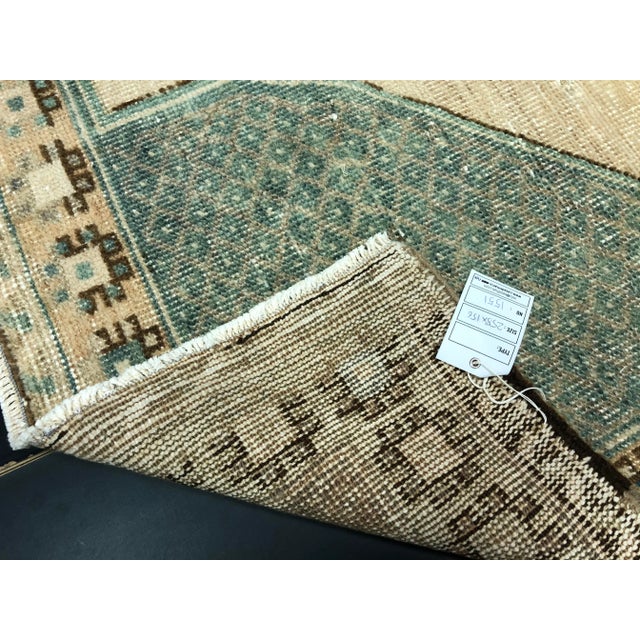 Vintage Medallion Design Faded Turkish Peach Color Rug For Sale - Image 10 of 11