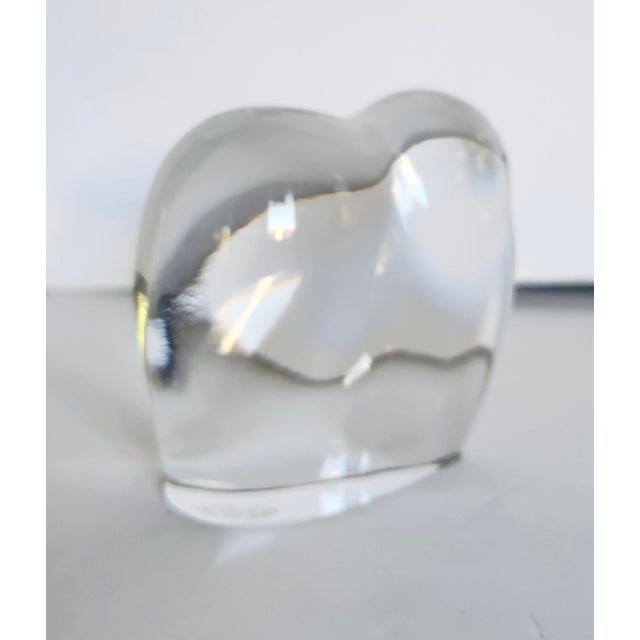 Baccarat Early 21st Century Baccarat Abstract Elephant Chrystal Sculpture Paper Weight For Sale - Image 4 of 7