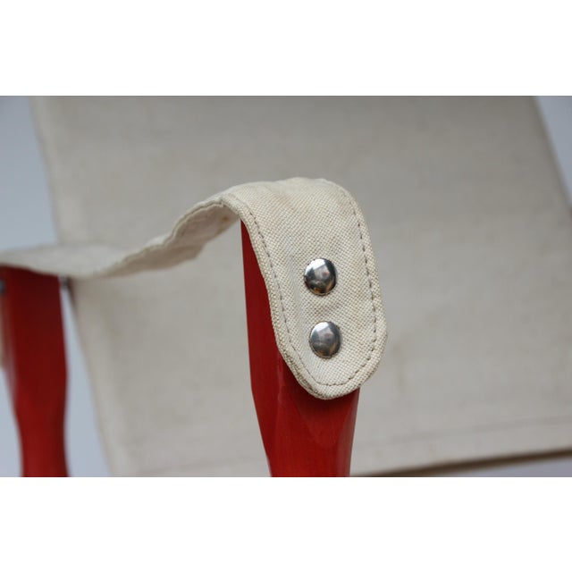 Vintage Red Safari Chair, 1970s For Sale - Image 9 of 13