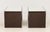 Late 20th Century Modern White Glass and Mahogany Side Tables, Pair For Sale - Image 5 of 7
