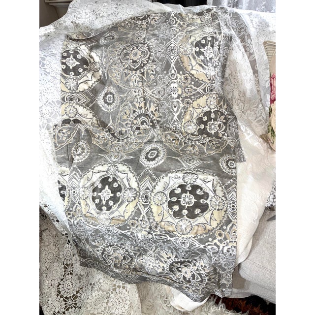 Abstract 2016 Pottery Barn Jacqueline Euro Pillow Sham Pair For Sale - Image 3 of 12