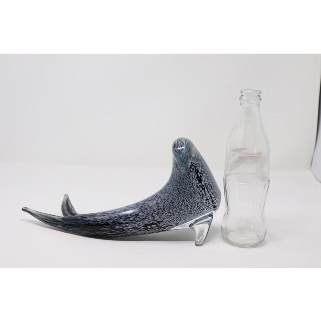 Black Murano Art Glass Seal Figurine, 1980s For Sale - Image 8 of 14
