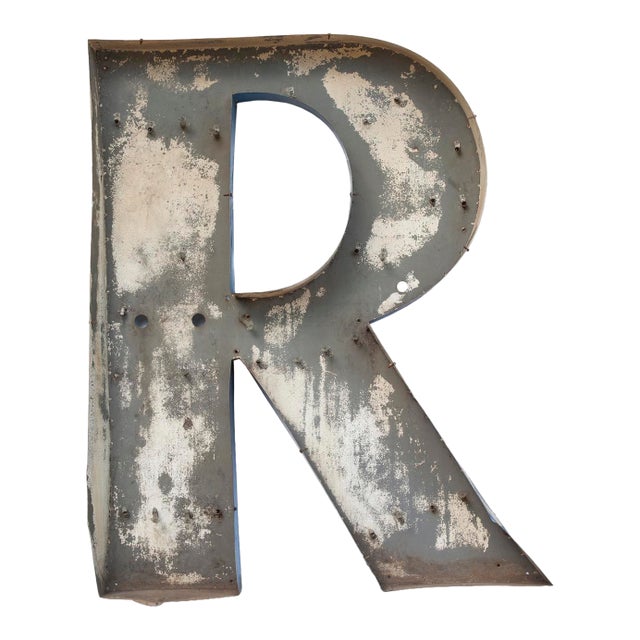 XL Vintage Neon Upper Case Letter R” For Sale