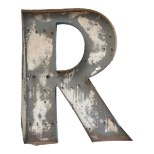 XL Vintage Neon Upper Case Letter R”